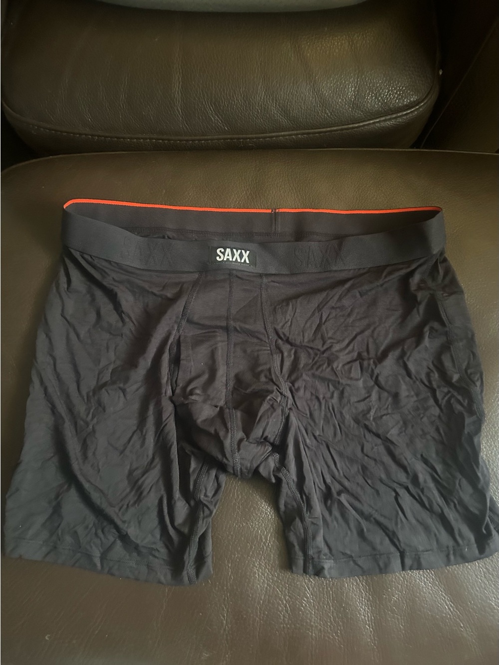 Men’s SAXX Vibe Xtra Soft Comfort Boxer Briefs Black Underwear Medium Sizer